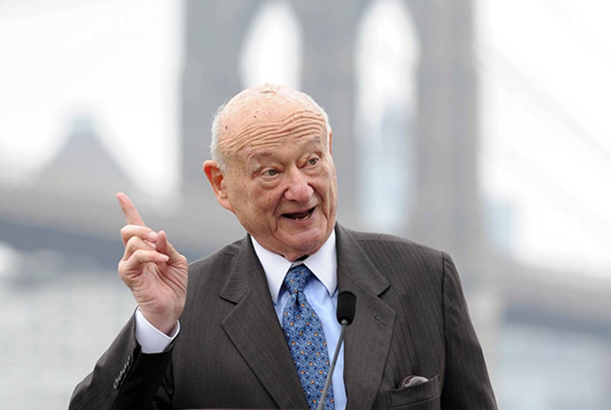 Ed Koch speaking in New York in 2010.(Stan Honda/AFP/Getty Images)