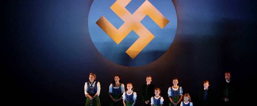 Cast members during a rehearsal of 'The Sound of Music' musical, in Salzburg, Austria, on Oct. 19, 2011. 
