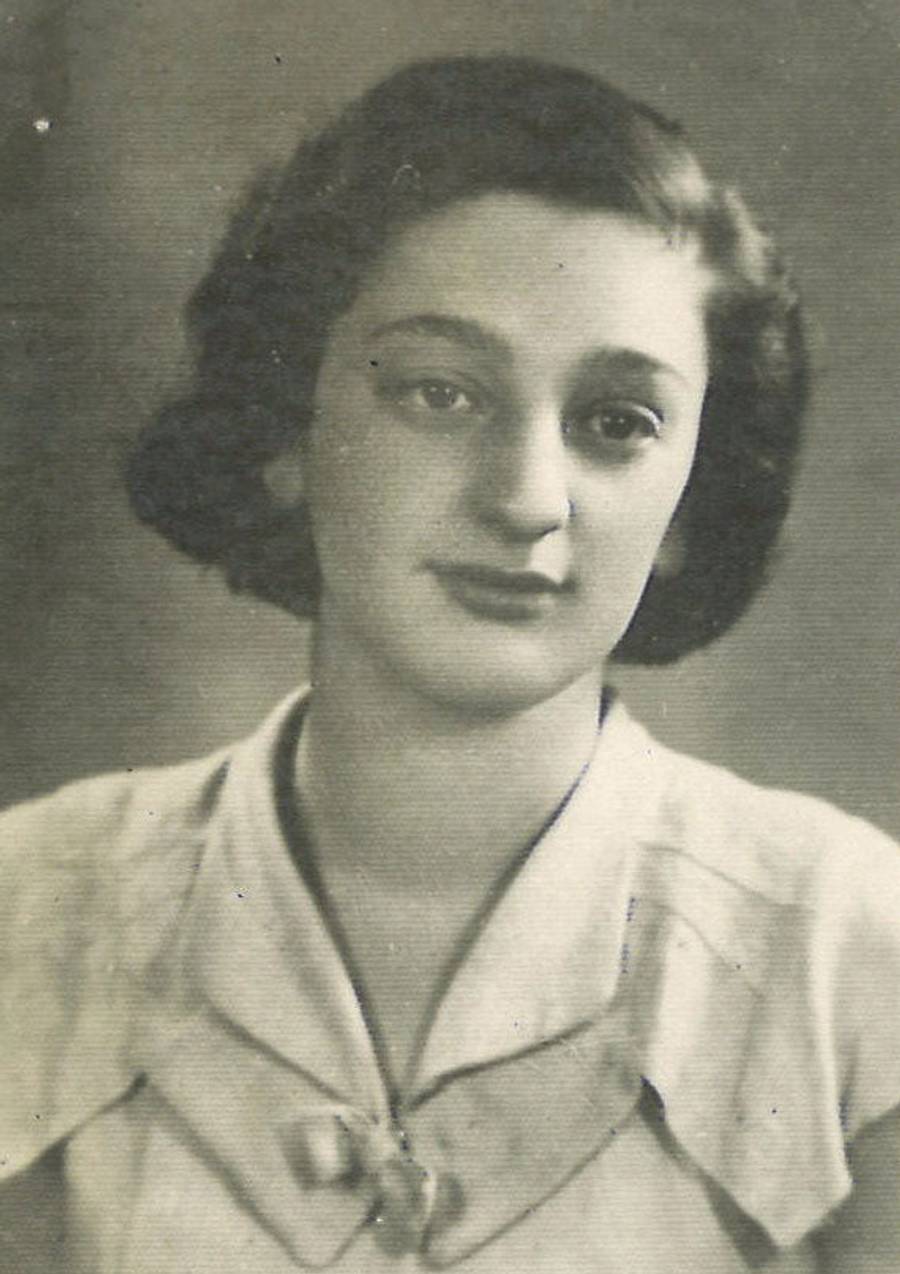 The author's mother in her late teens