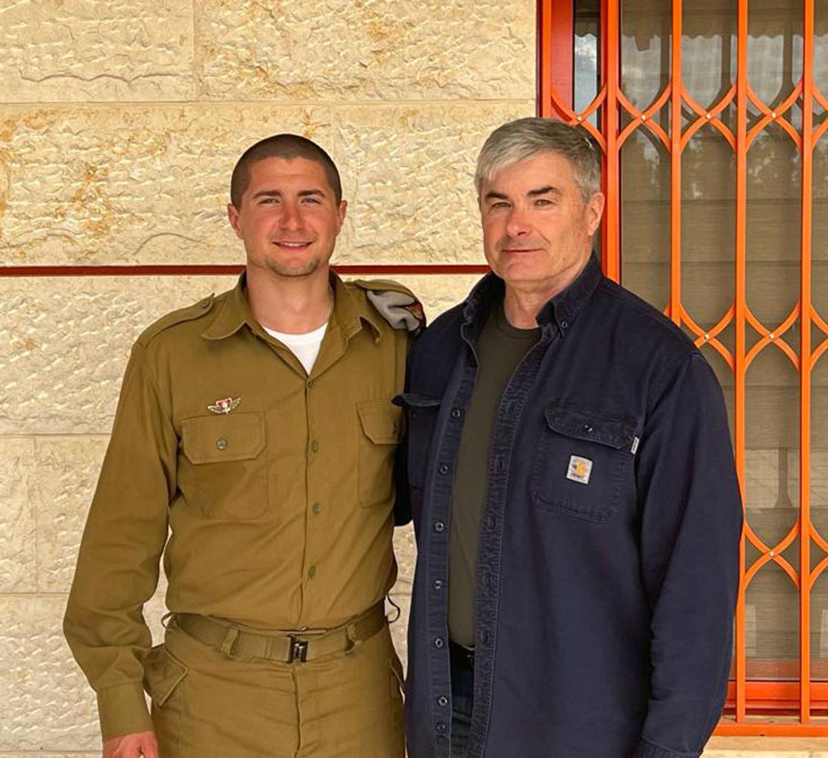 Yonatan Dean Chaim in Israel with his father, Jonathan Dean Sr. 