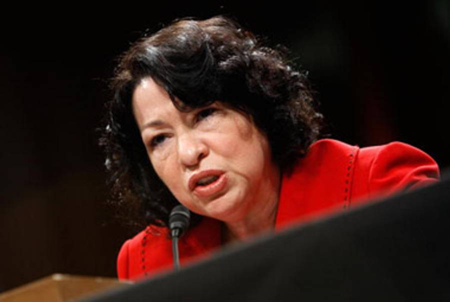 Sotomayor testifying before the Senate Judiciary Committee today.(Alex Wong/Getty Images)