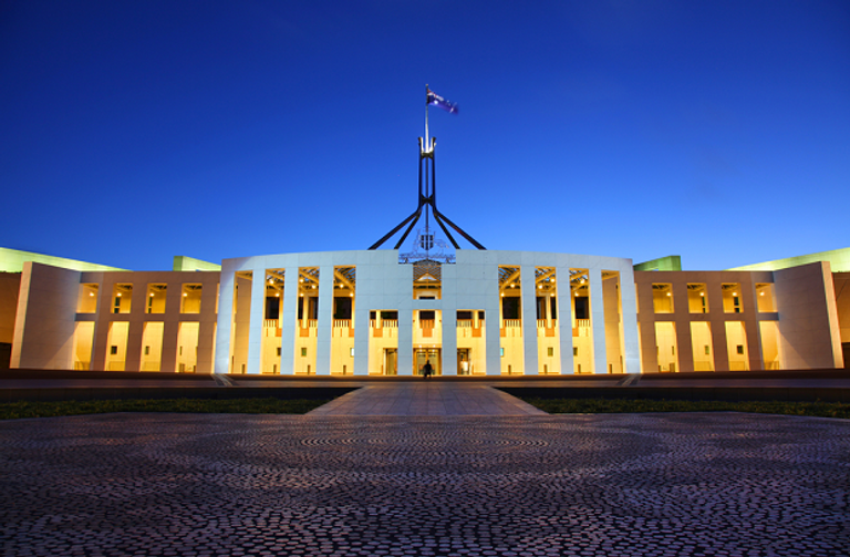 The Australian Parliament in Canberra (Shutterstock)