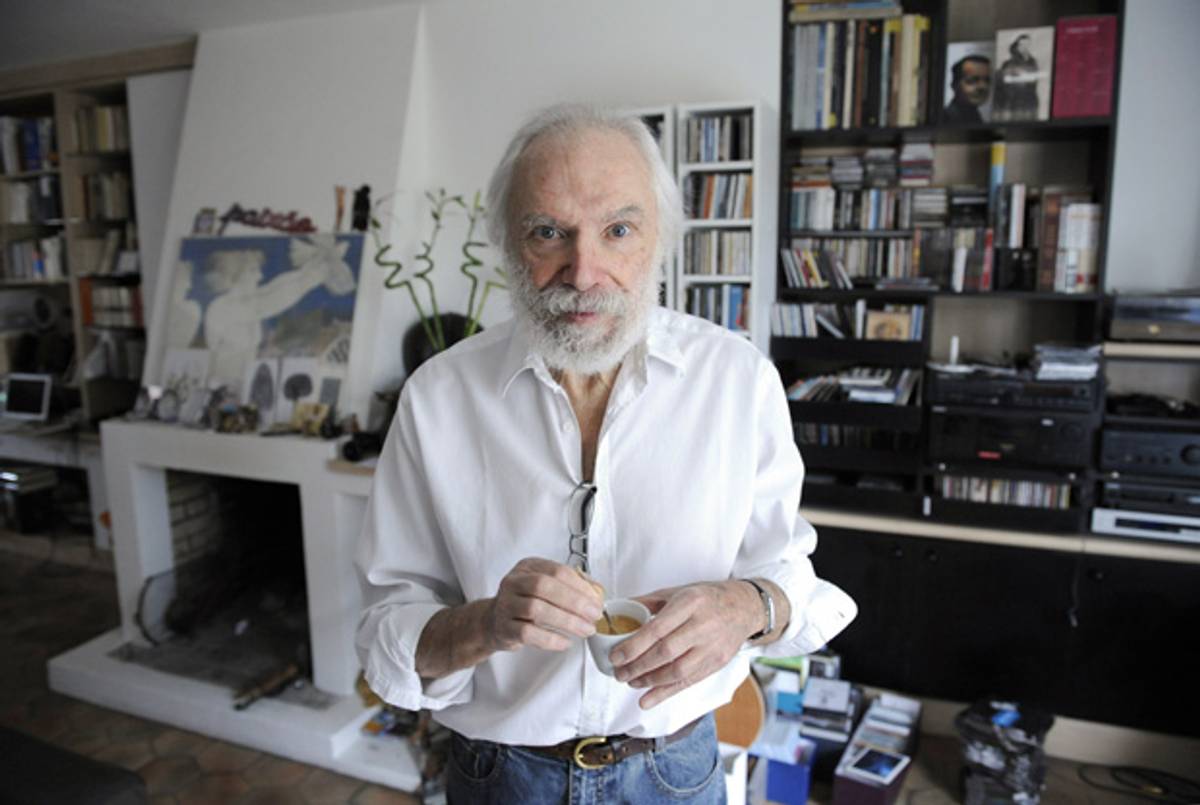 Georges Moustaki poses on April 28, 2008, at his home in Paris.(Stephane De Sakutin/AFP/Getty Images)