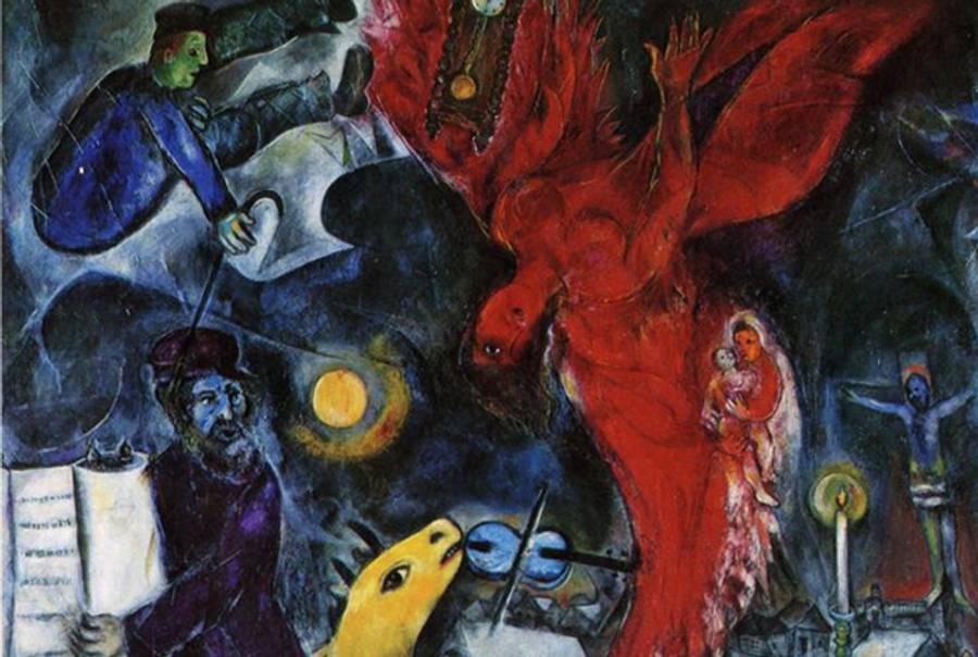 "The Falling Angel," by Marc Chagall.(Courtesy of The Jewish Museum)