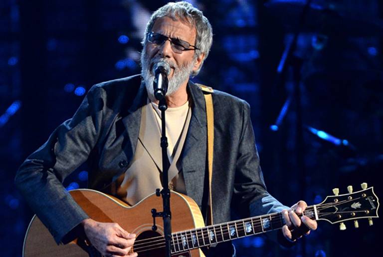 Yusuf Islam, the artist formerly known as Cat Stevens, performing at the Rock and Roll Hall of Fame induction on April 10, 2014. (Larry Busacca, Getty Images)