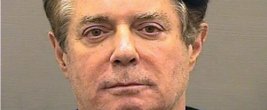 Paul Manafort poses for a mugshot at the Alexandria Detention Center in Alexandria, Virginia.