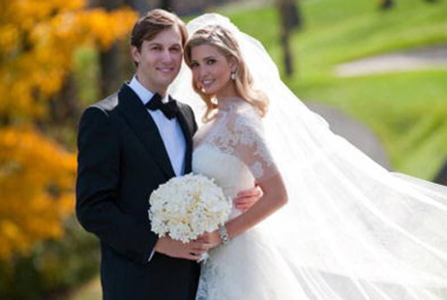 Jared Kushner and Ivanka Trump (who wears Vera Wang).(Brian Marcus/Fred Marcus Photography via Getty Images)