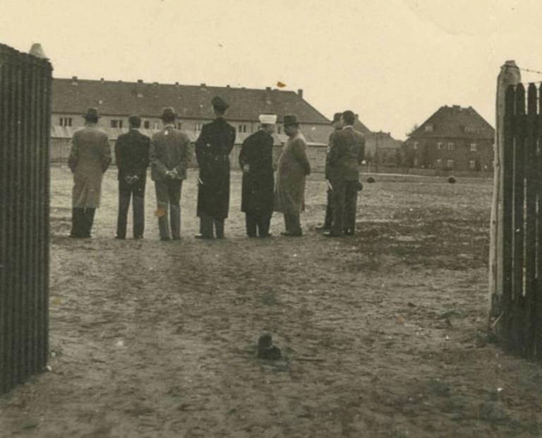 al-Hajj Amin al-Husseini visits the Trebbin concentration camp, 1942