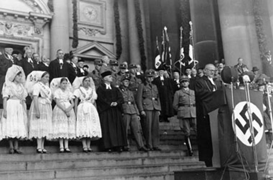 Inauguration of Reich Bishop Ludwig Müller at the Berliner Dom in 1934(Inauguration of Reich Bishop Ludwig Müller at the Berliner Dom in 1934, from the Deutsches Bundesarchiv via Wikimedia Commons)