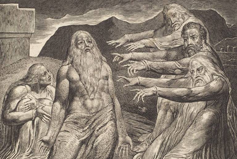 William Blake, Job Rebuked by His Friends, 1825.(National Gallery of Art)