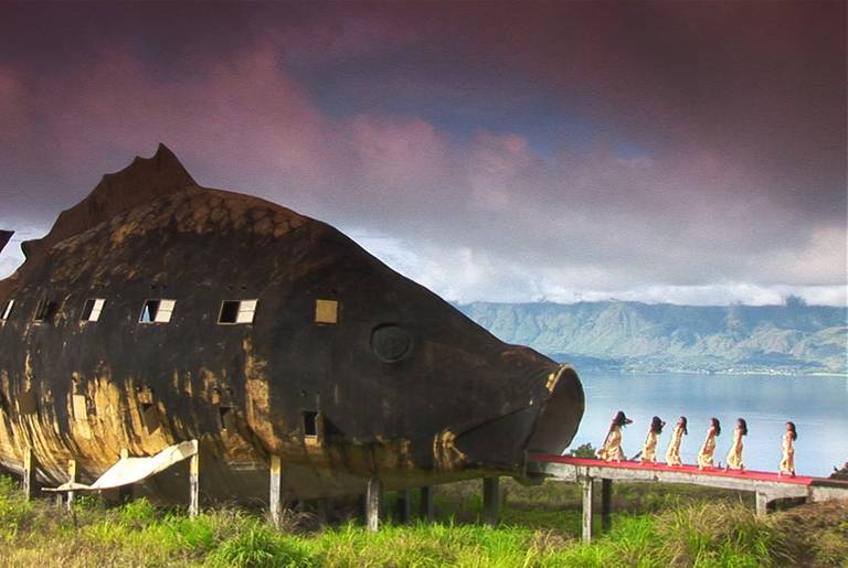 A scene from the documentary The Act of Killing.(Courtesy of Drafthouse Films)