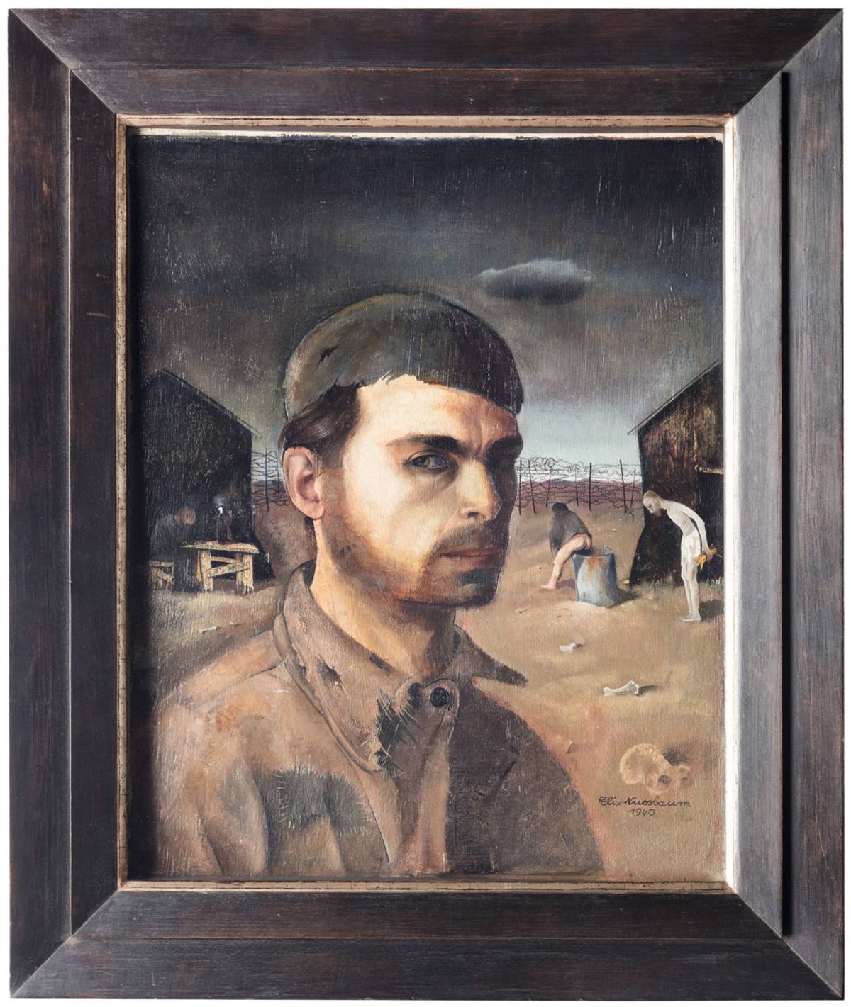 ‘Self-Portrait in the Camp,’ 1940, oil on panel (Photo: Hulya Kolabas for Neue Galerie New York © 2019 Artists Rights Society (ARS), New York)