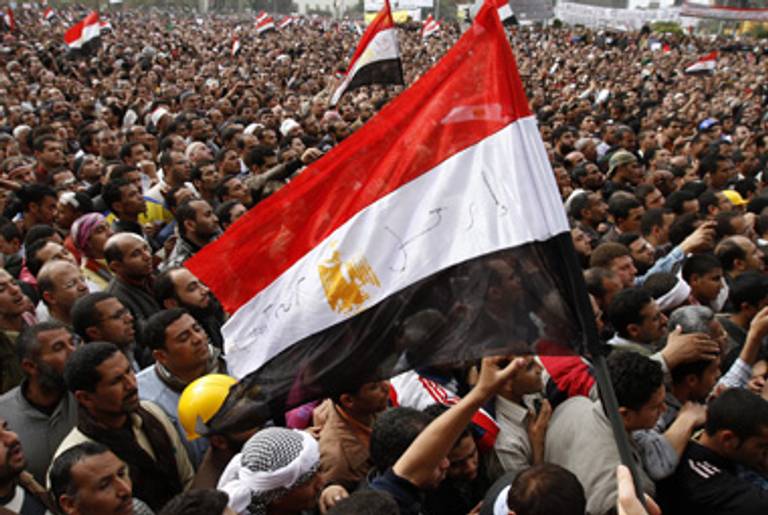 Protesters in Cairo's Tahrir Square today.(Mohammed Abed/AFP/Getty Images)