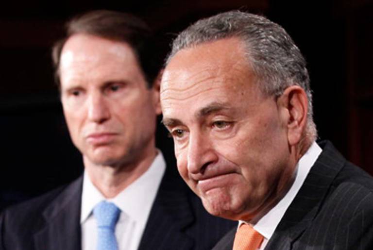Sens. Ron Wyden (L) and Chuck Schumer (R).(Alex Wong/Getty Images)