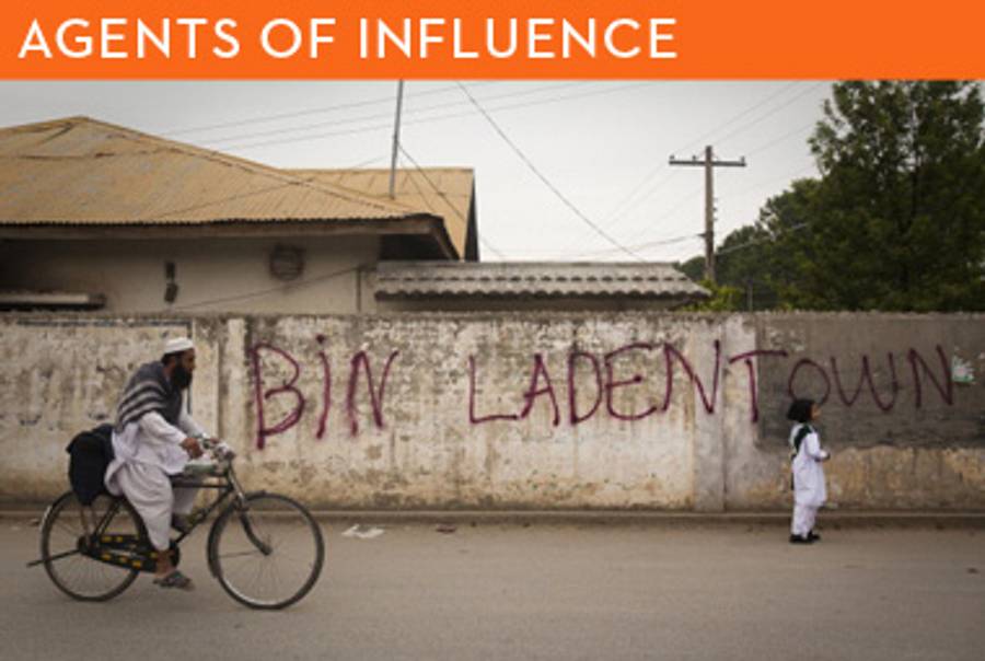 Graffiti near Abbottabad, Pakistan, following the death of Osama Bin Laden in May.(Warrick Page/Getty Images)