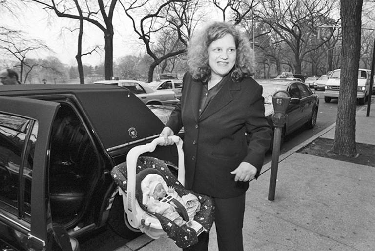 Wendy Wasserstein with her daughter, Lucy Jane, in 1999.(Courtesy The Penguin Press)