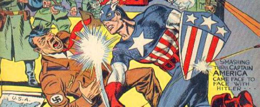 The cover of Captain America Comics #1 (March 1941), illustrated by Joe Simon and Jack Kirby. (Wikimedia)