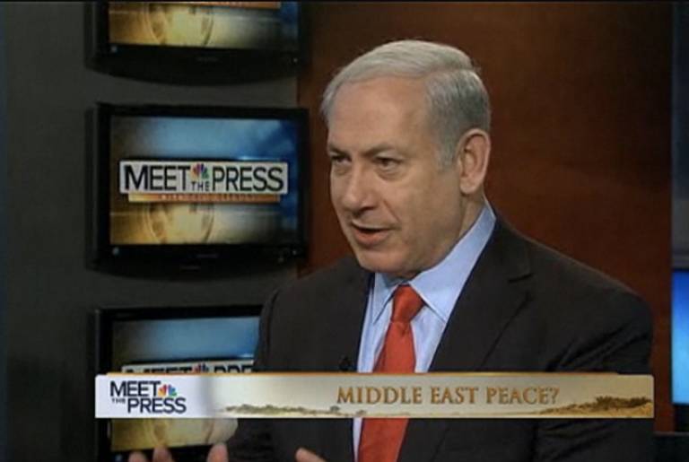 Prime Minister Netanyahu on Meet the Press Sunday.(Meet the Press)