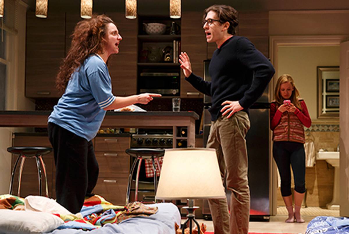 Tracee Chimo, Michael Zegen, and Molly Ranson in Bad Jews.(Joan Marcus)