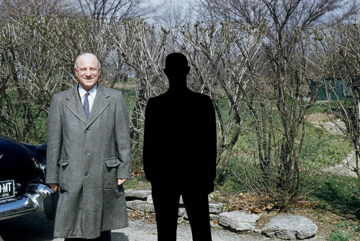 The author’s uncle, Bill Murstein, c. 1956.(Photoillustration Tablet Magazine; original photo courtesy of the author, silhouette Shutterstock)