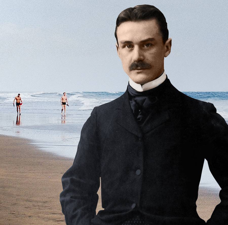 Thomas Mann on the beach