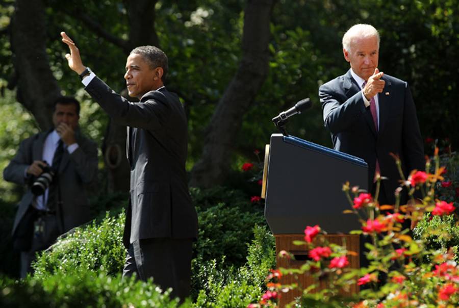 Biden has his boss’s back.(Alex Wong/Getty Images)