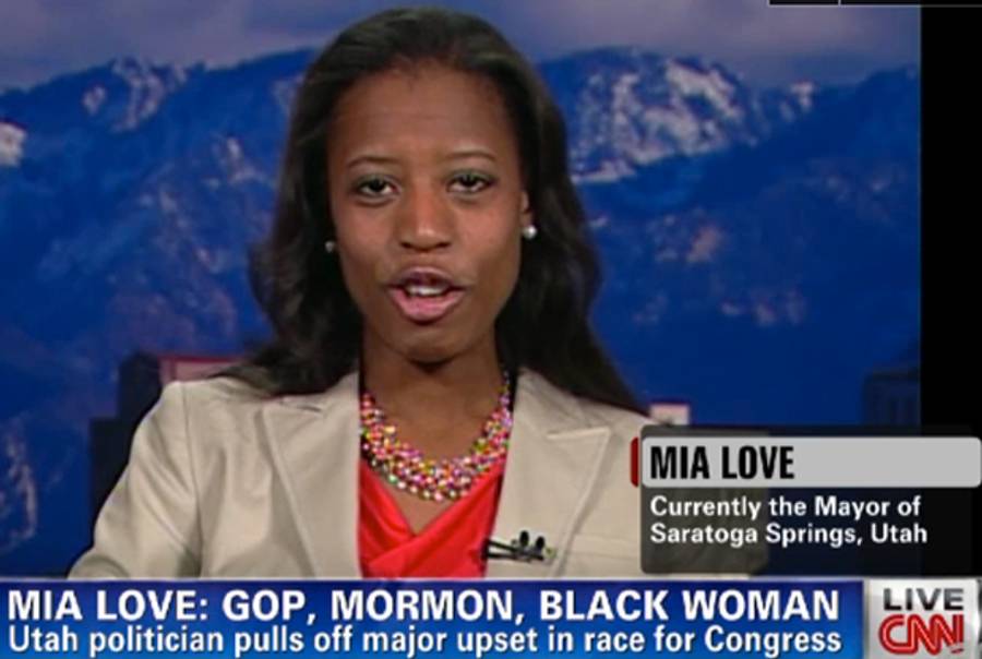 Mia Love on CNN in May 2012.(Hello Beautiful )