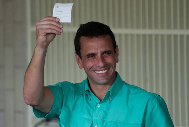 Henrique Capriles Radonski voting Sunday.(Leo Ramirez/AFP/Getty Images)
