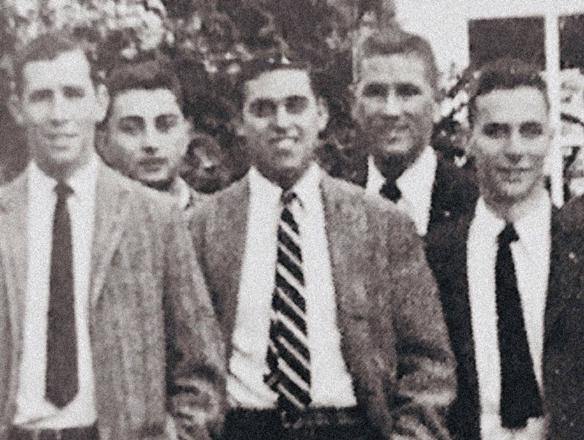 Richard Press, at center, with Dartmouth friends