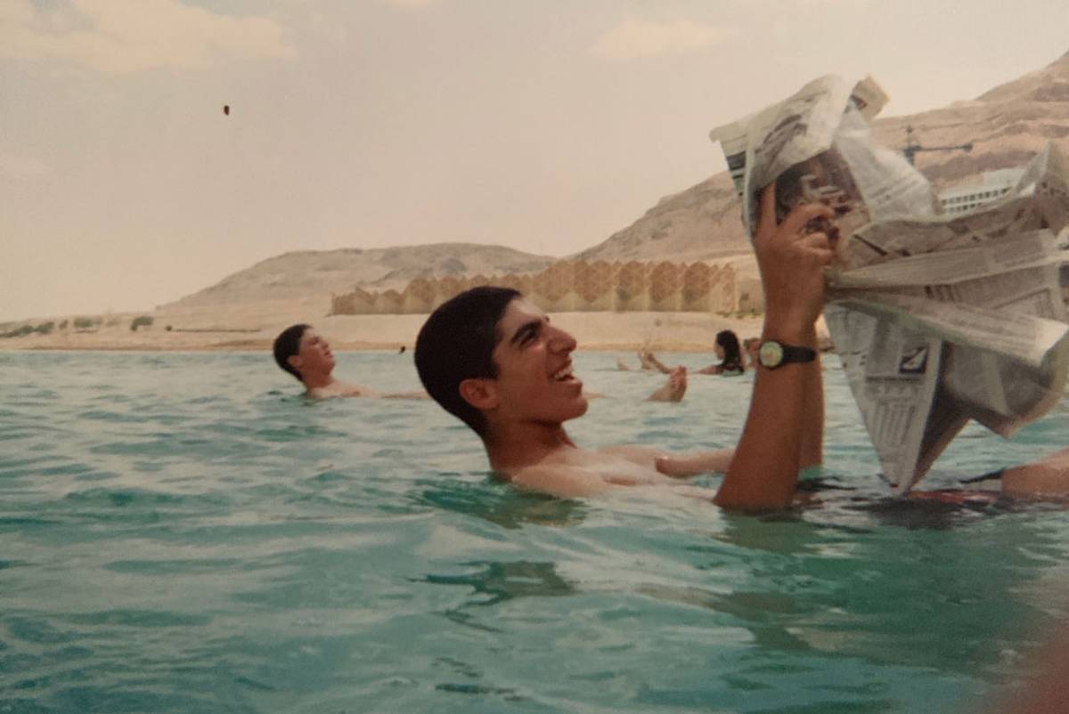 Helwani at the Dead Sea (Photo courtesy Ariel Helwani)