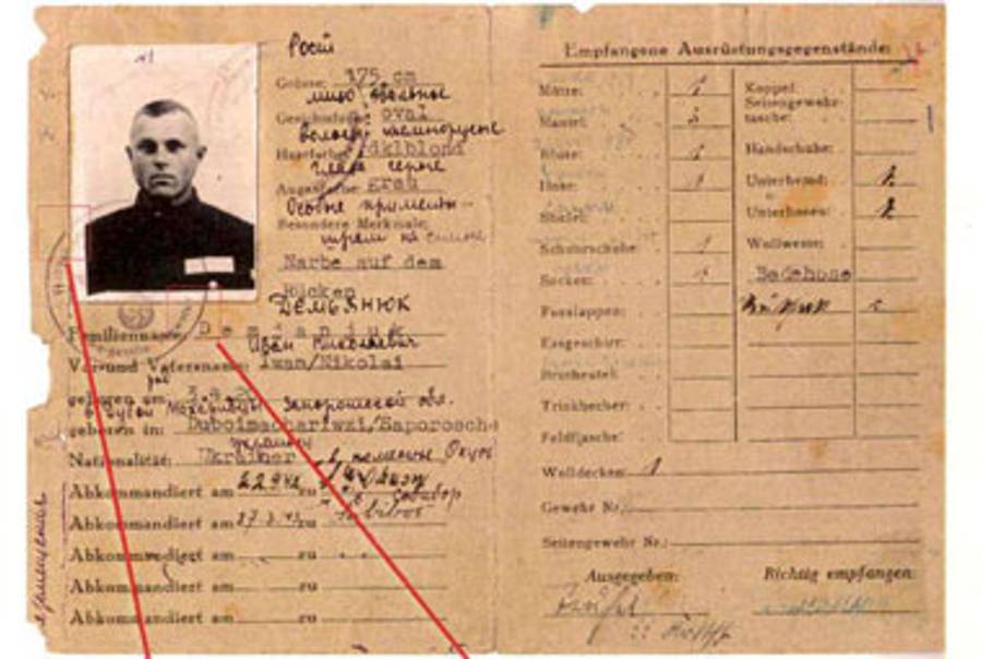 John Demjanjuk's World War II-era military service pass(US Department of Justice/Getty Images)