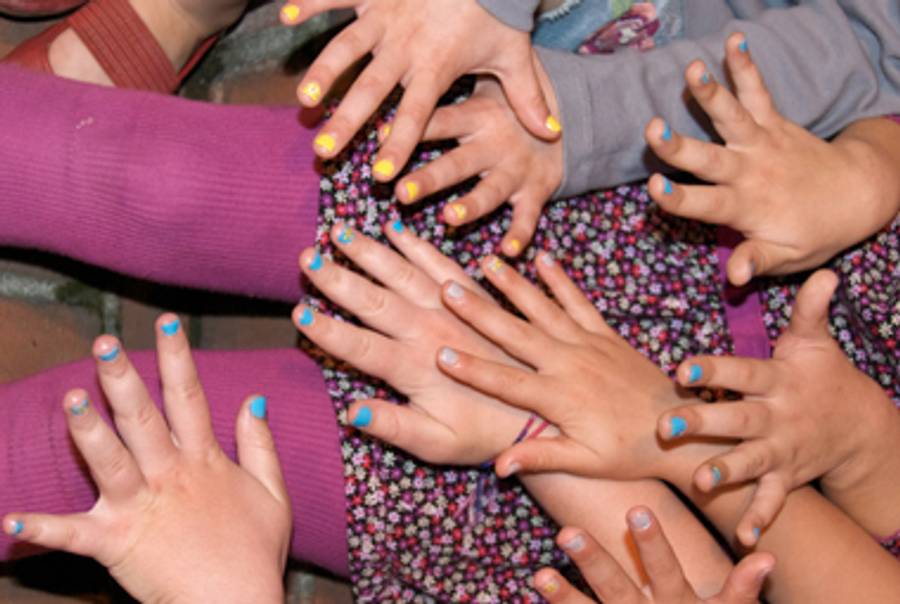 Manicures at Josie’s 7th birthday party.(Jonathan Steuer)