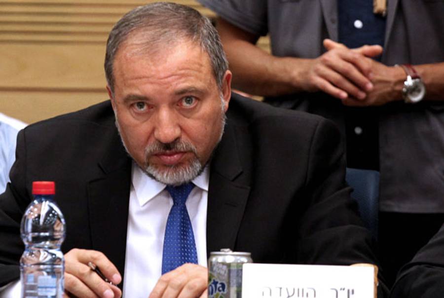 Foreign Minister Lieberman over the summer.(Gali Tibbon/AFP/Getty Images)