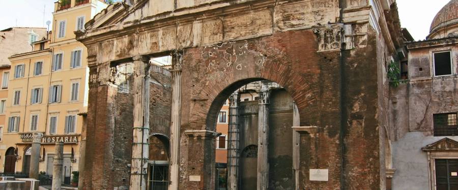 Portico of Octavia, Rome, near Rome's former Jewish ghetto. 