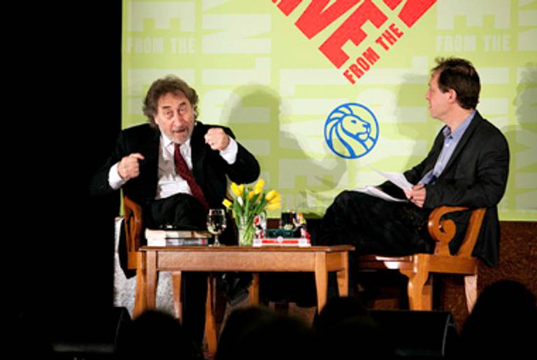 Howard Jacobson (L) and Paul Holdengräber (R).(LivefromtheNYPL/Flickr)