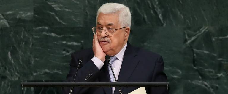 Mahmoud Abbas, President of the State of Palestine, addresses the United Nations General Assembly at UN headquarters, September 20, 2017 in New York City.