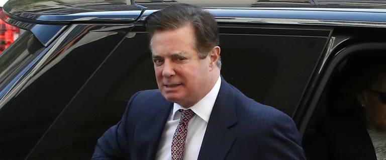 Paul Manafort leaves court on Aug. 8, 2018. He is charged with bank and tax fraud as part of special counsel Robert Mueller's investigation into Russian interference in the 2016 presidential election.