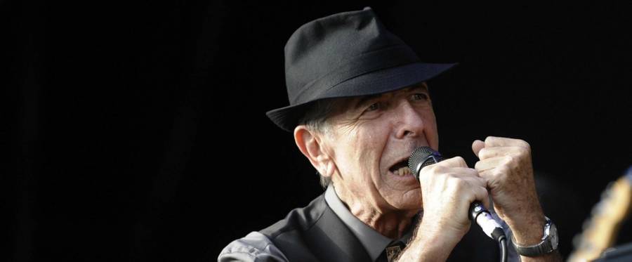 Leonard Cohen performing in Spain, July 20, 2008. 