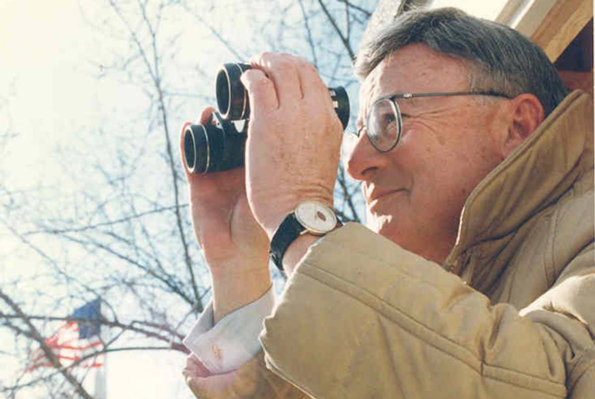 Charlie Brotman in 1997, at President Clinton’s inauguration.(Courtesy Charlie Brotman)
