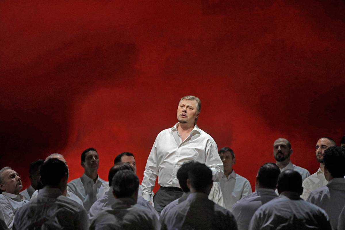 René Pape as Gurnemanz in Wagner’s Parsifal. (Photo: Ken Howard/Met Opera)