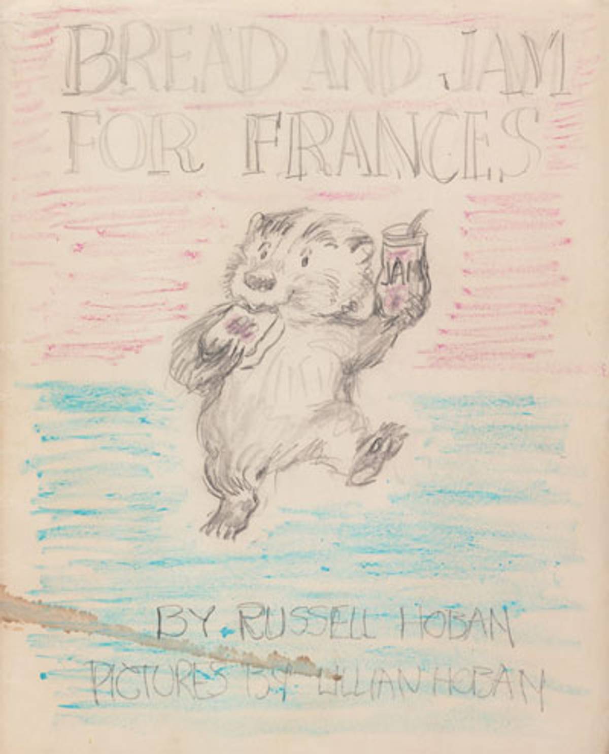 ‘Bread and Jam for Frances’ artist’s dummy cover, by Lillian Hoban, ca. 1964, from the Lillian Hoban Papers.