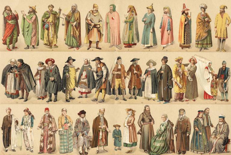 French Jews of the Middle Ages as pictured in the Jewish Encyclopedia, c. 1905.(Wikimedia Commons)