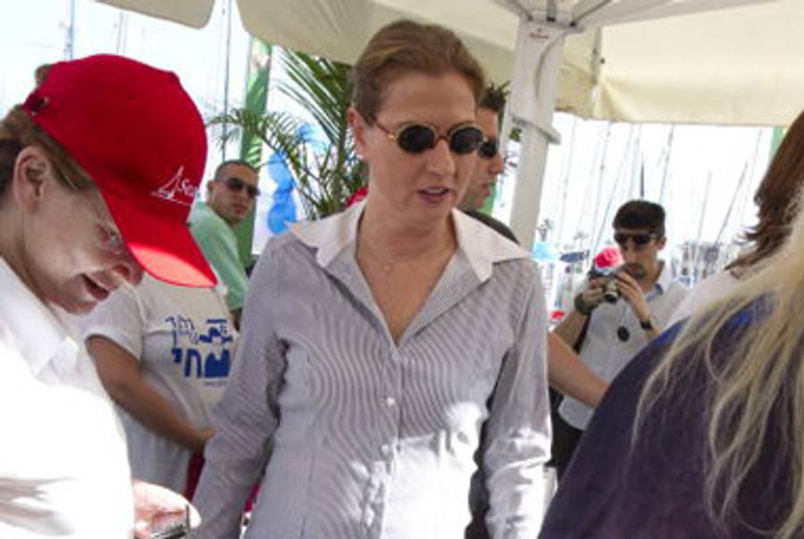 Livni, rocking some awesome shades, earlier this month.(Jack Guez/AFP/Getty Images)