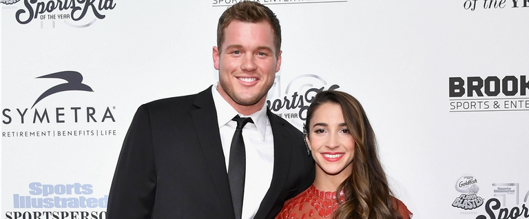 Football Player Colton Underwood and Olympic Gymnast Aly Raisman attend the Sports Illustrated Sportsperson of the Year Ceremony at Barclays Center in Brooklyn, New York, December 12, 2016. 