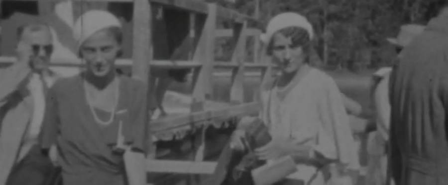A still from an Ovazza family home movie in the early 1930s.