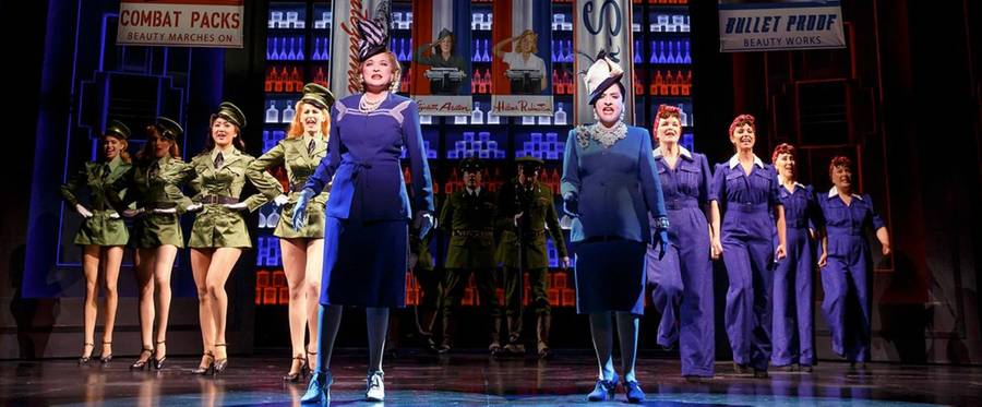 Christine Ebersole (center-left) and Patti LuPone (center-right) in 'War Paint' now showing on Broadway.