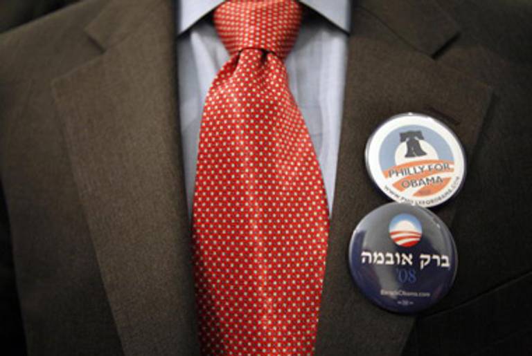 A Jewish Obama supporter, 2008.(Emmanuel Dunand/AFP/Getty Images)