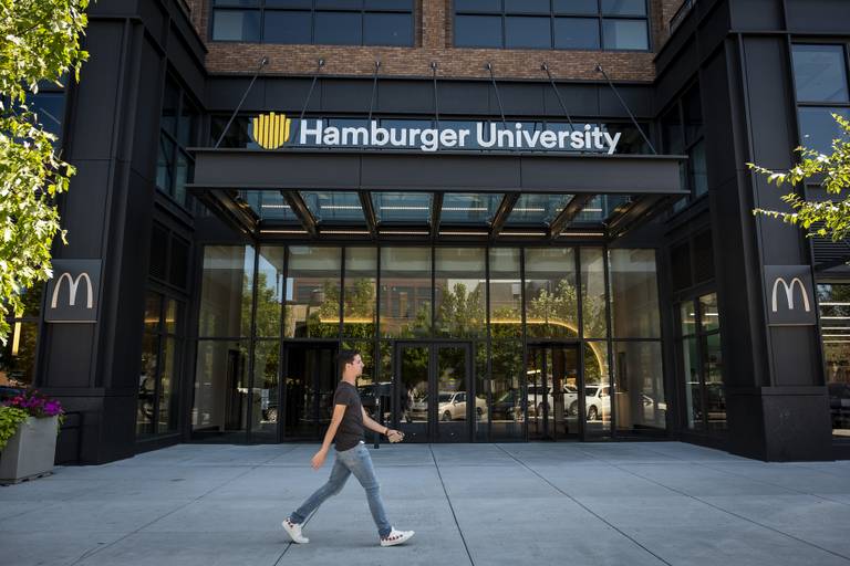 The McDonald’s Corp. Hamburger University employee training facility in Chicago