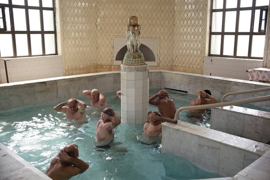 Once a favorite destination for high-ranking Soviet officers, Tskaltubo, a spa town in west-central Georgia, is now but a shadow of its former self. Here patients exercise in mineral water at bathhouse 6, which once included a private room for Stalin.