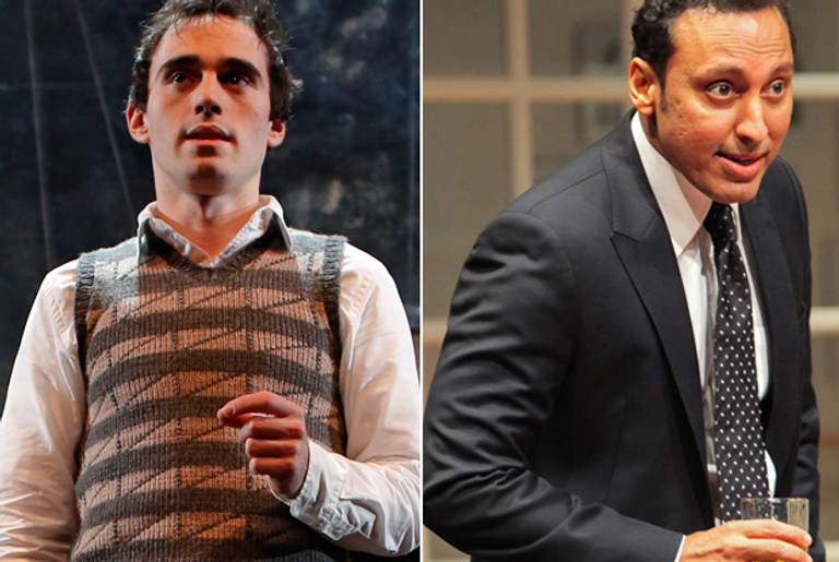 Ari Brand in My Name Is Asher Lev (left) and Aasif Mandvi in Disgraced.(Joan Marcus (left) and Erin Baiano)